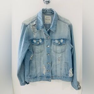 Bluenotes oversized distressed Jean jacket
